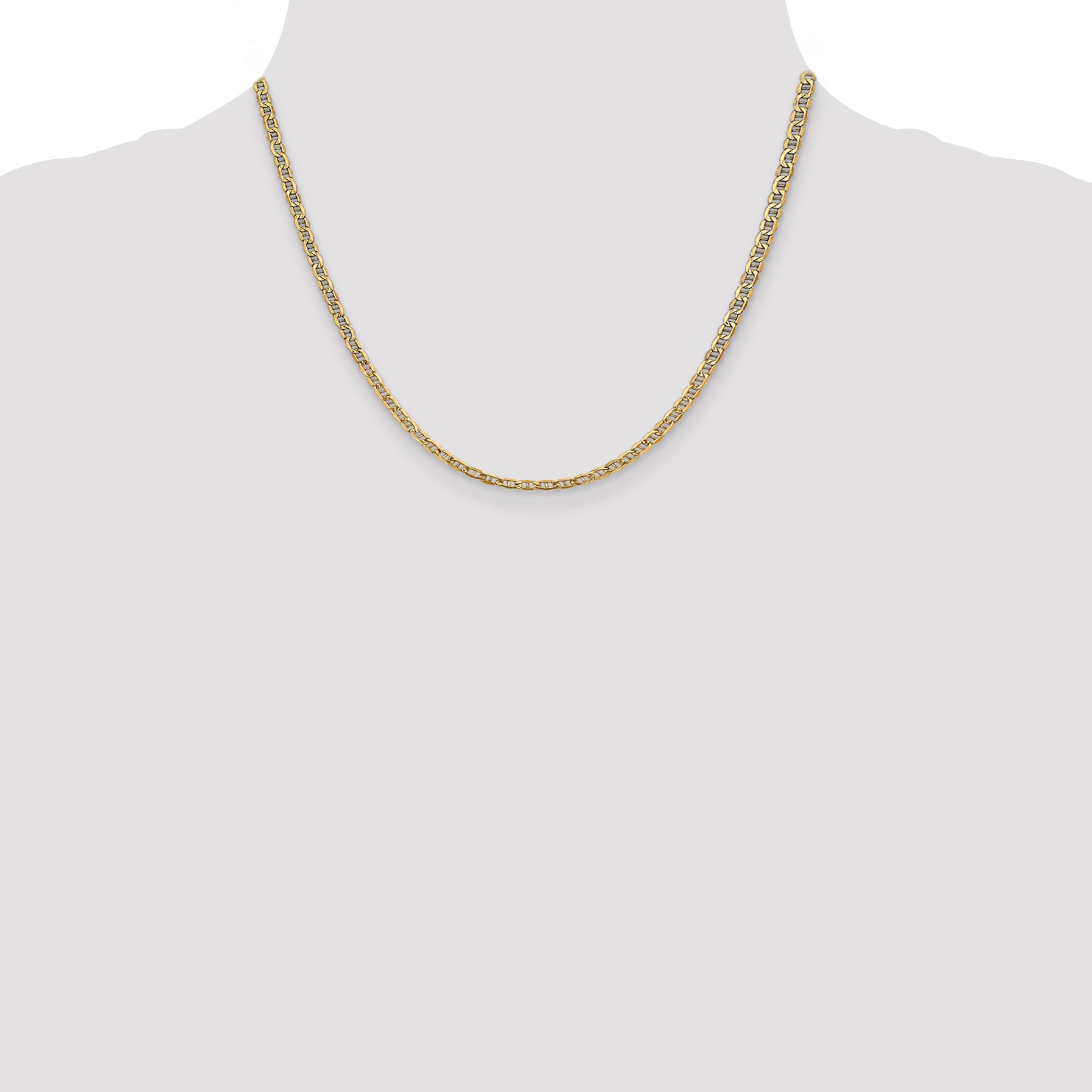 14k 3.2mm Semi-Solid Anchor Chain