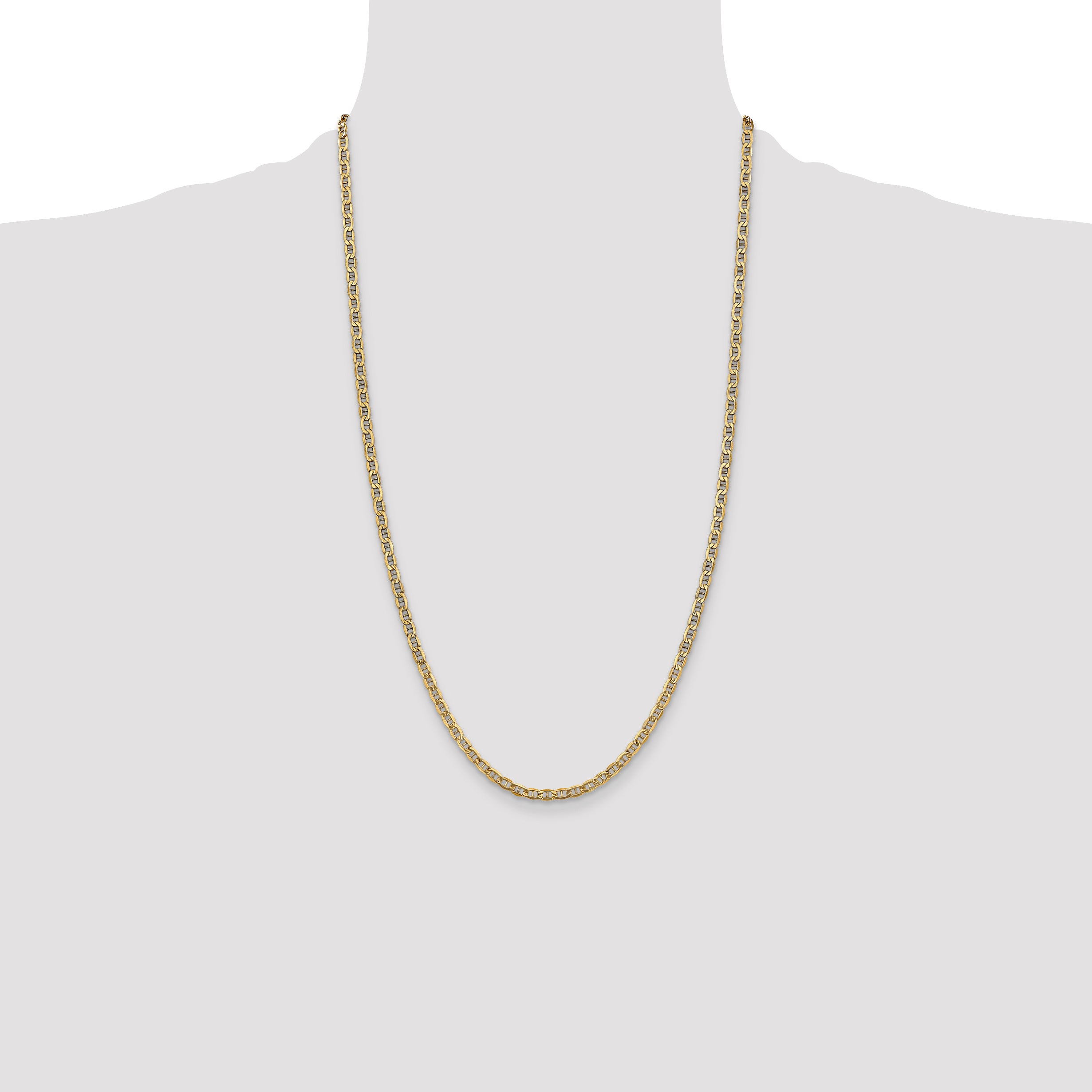 14k 3.2mm Semi-Solid Anchor Chain
