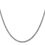 14k White Gold 2.5mm Semi-Solid Curb Chain