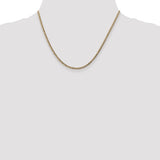 14k 2.5mm Semi-Solid Curb Chain