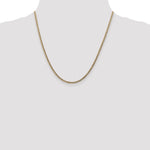 14k 2.5mm Semi-Solid Curb Chain
