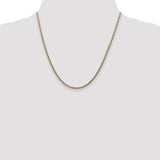 14k 2.5mm Semi-Solid Curb Chain