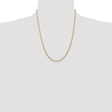 14k 2.5mm Semi-Solid Curb Chain