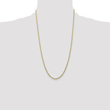 14k 2.5mm Semi-Solid Curb Chain