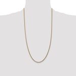 14k 2.5mm Semi-Solid Curb Chain