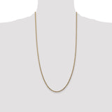 14k 2.5mm Semi-Solid Curb Chain