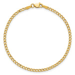 14k 2.5mm Semi-Solid Curb Chain