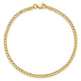 14k 2.5mm Semi-Solid Curb Chain