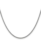 14k White Gold 2mm Semi-solid 3-Wire Wheat Chain