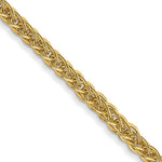 14k 2mm Semi-solid 3-Wire Wheat Chain