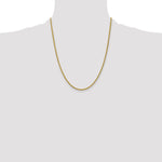 14k 2mm Semi-solid 3-Wire Wheat Chain
