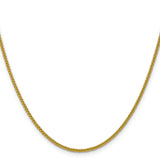 14k 2mm Semi-solid 3-Wire Wheat Chain