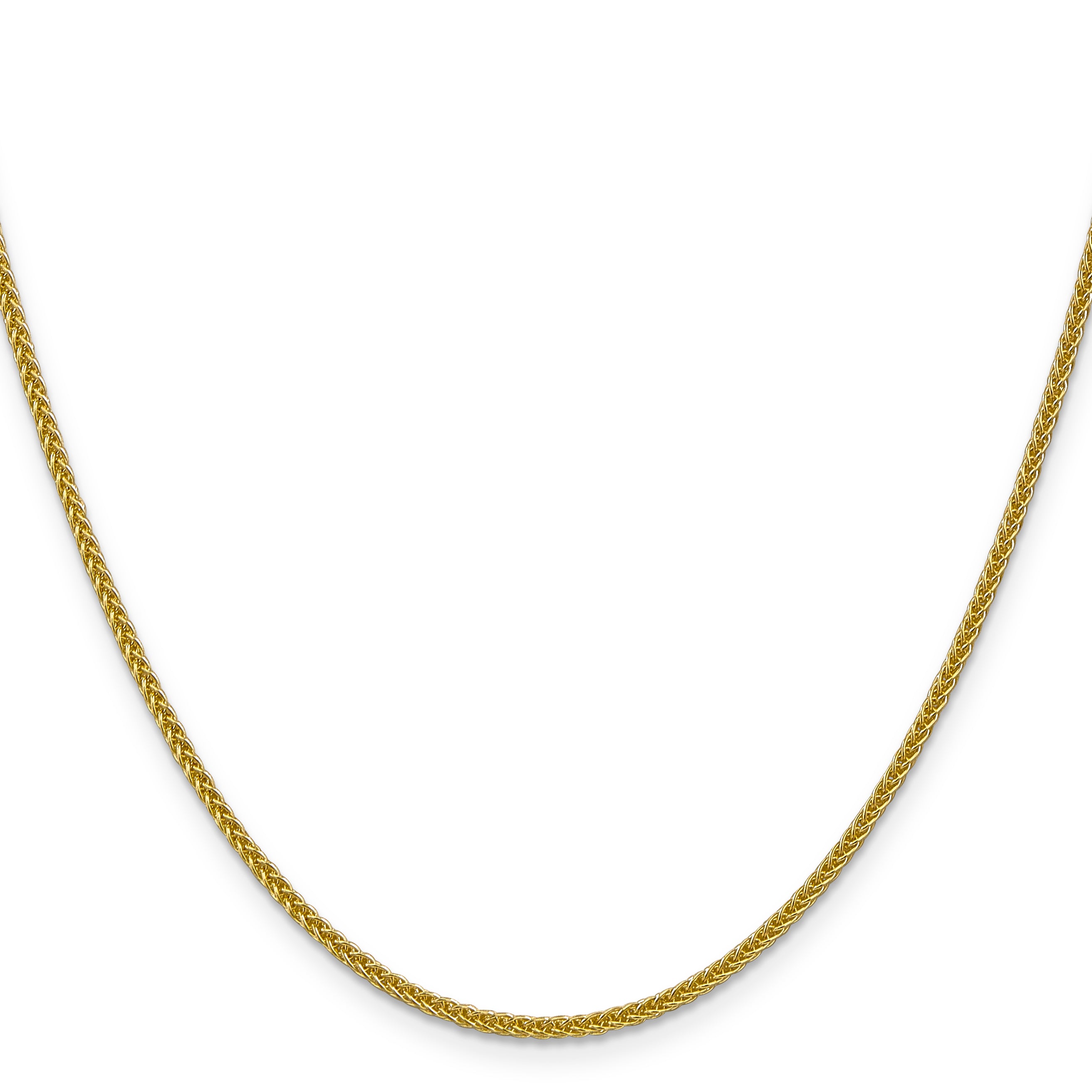14k 2mm Semi-solid 3-Wire Wheat Chain