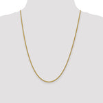 14k 2mm Semi-solid 3-Wire Wheat Chain