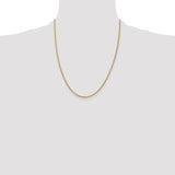 14k 1.55mm Semi-Solid Wheat Chain