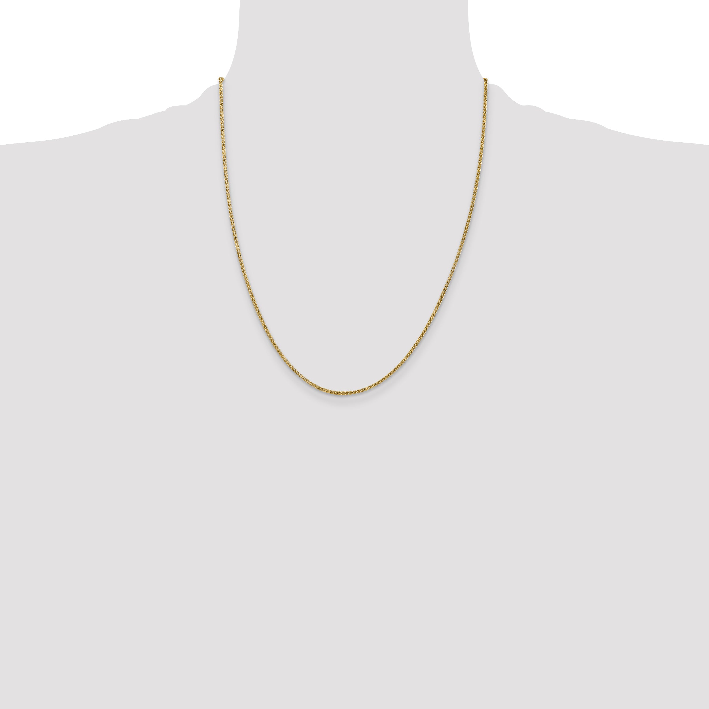 14k 1.55mm Semi-Solid Wheat Chain