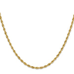 14ky 3.0mm Semi-Solid Rope Chain