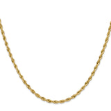 14ky 3.0mm Semi-Solid Rope Chain