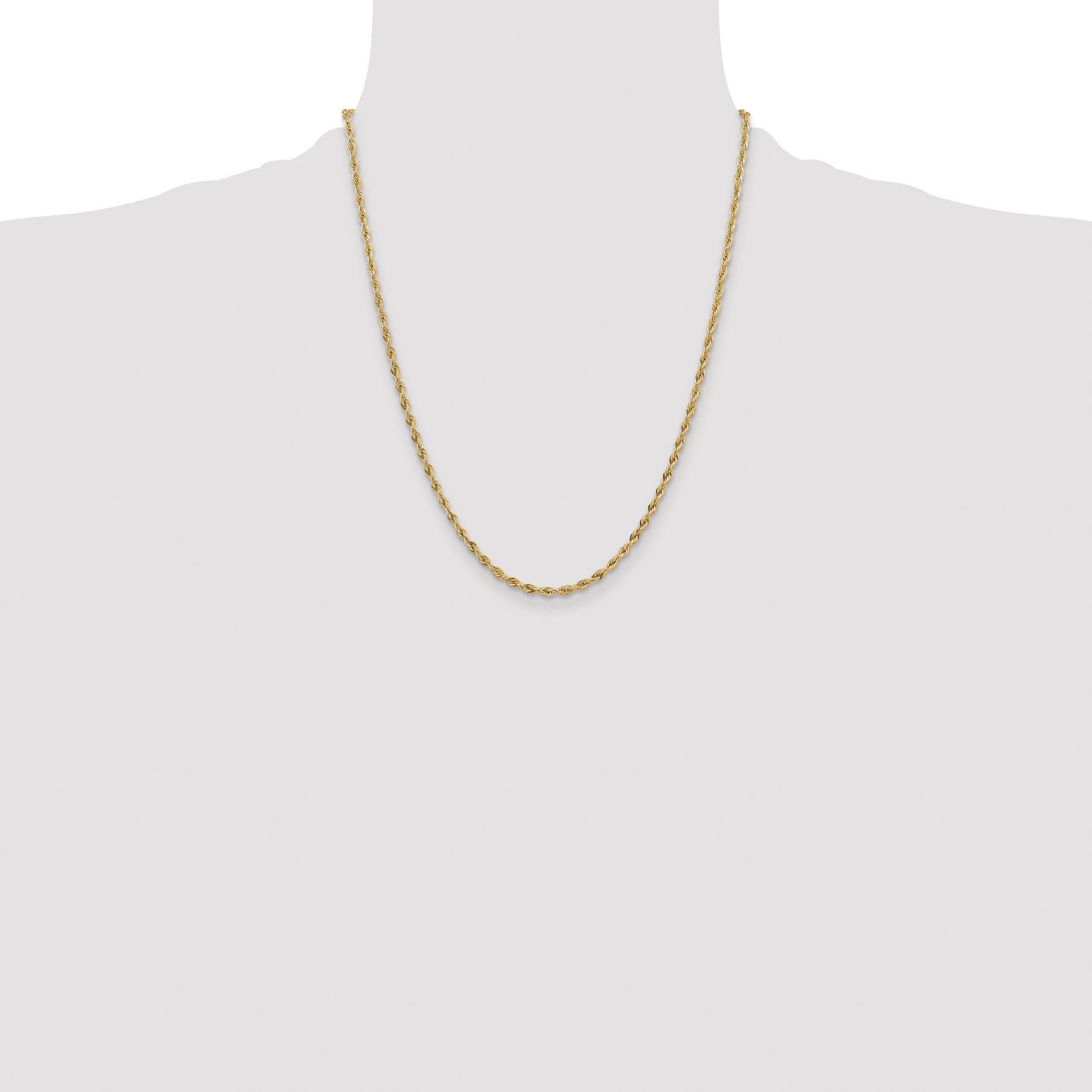 14ky 3.0mm Semi-Solid Rope Chain