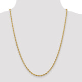 14ky 3.0mm Semi-Solid Rope Chain