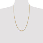 14ky 3.0mm Semi-Solid Rope Chain