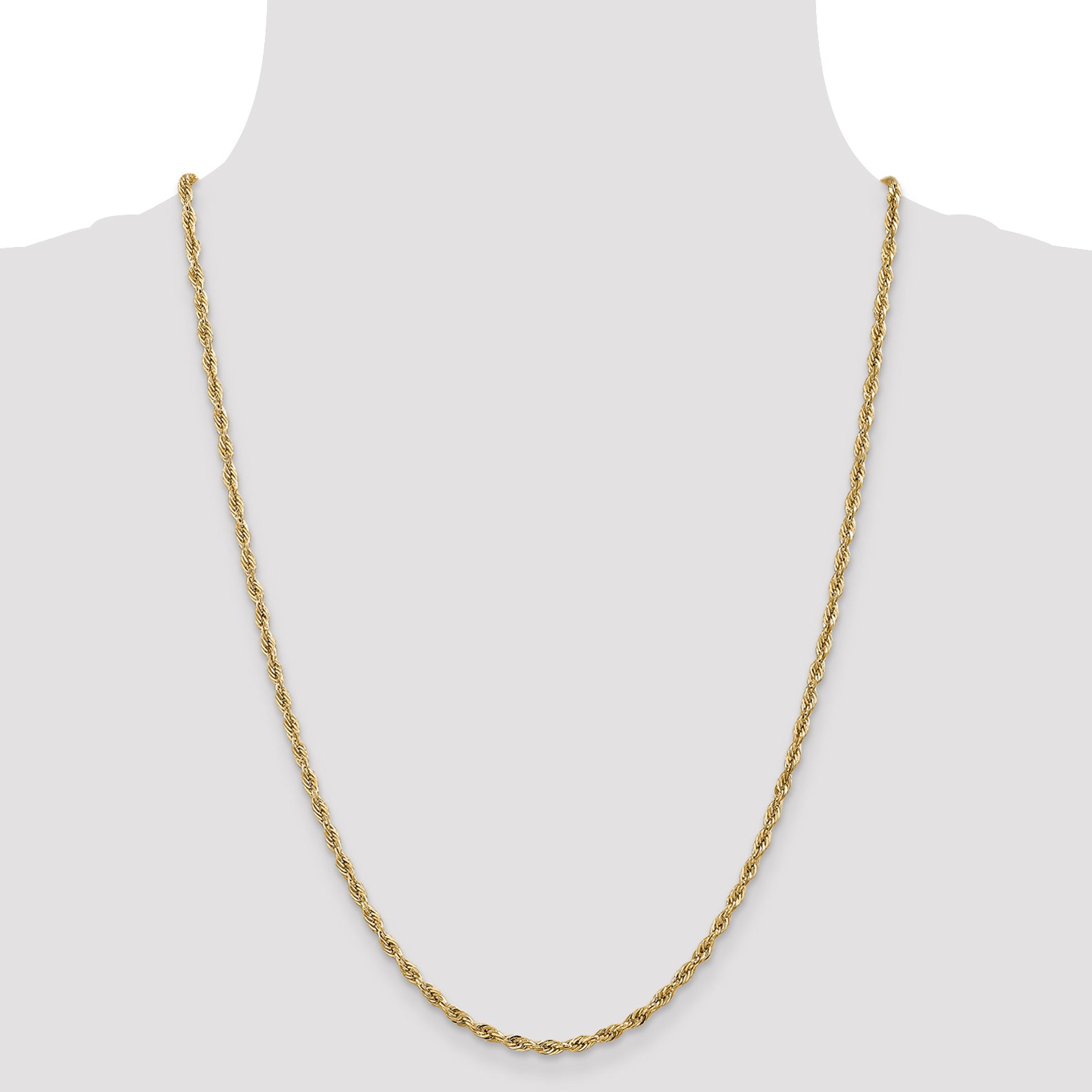 14ky 2.8mm Semi-Solid Rope Chain