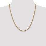 14k 3mm Semi-Solid Franco Chain