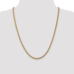 14k 3mm Semi-Solid Franco Chain