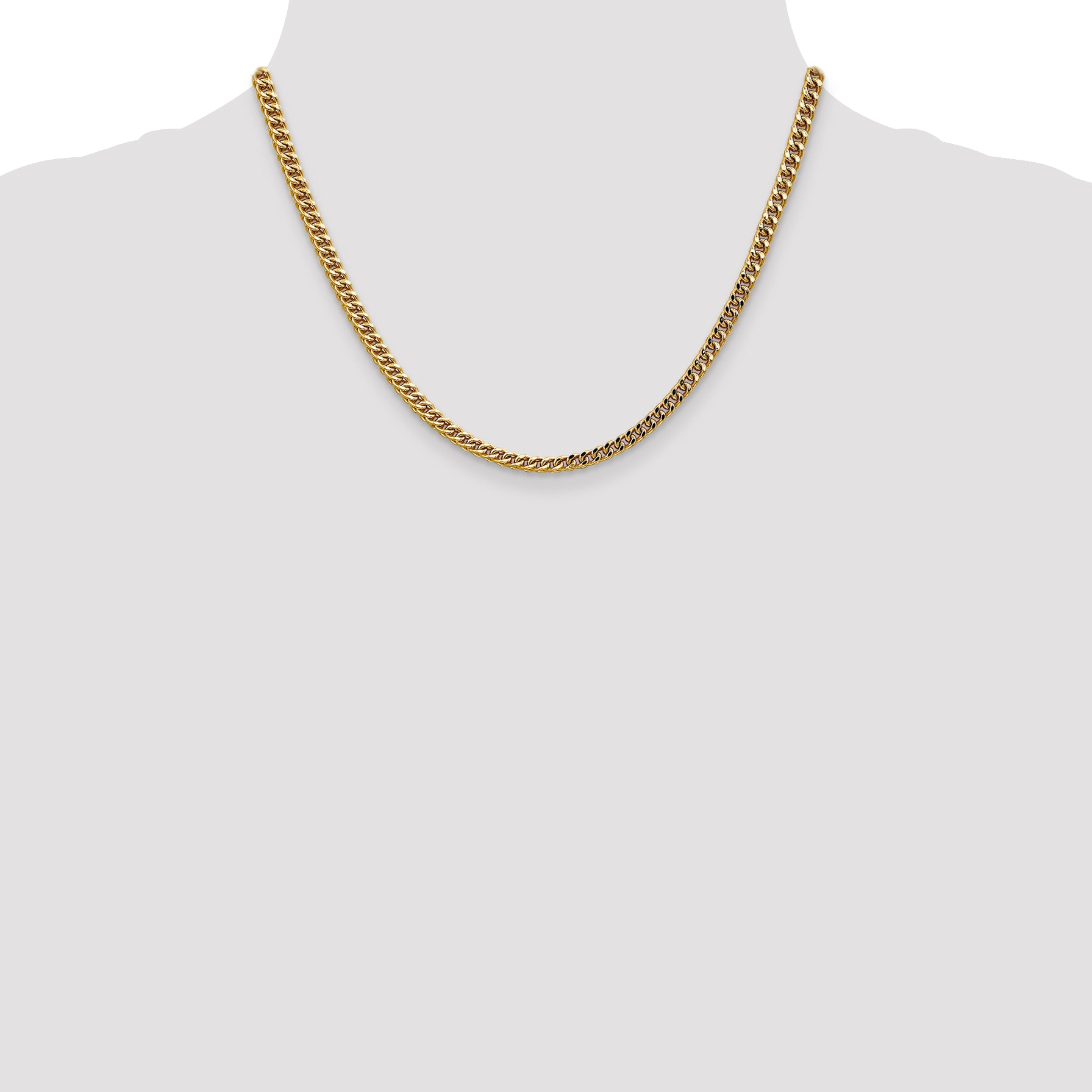 14k 3.7mm Semi-Solid Franco Chain