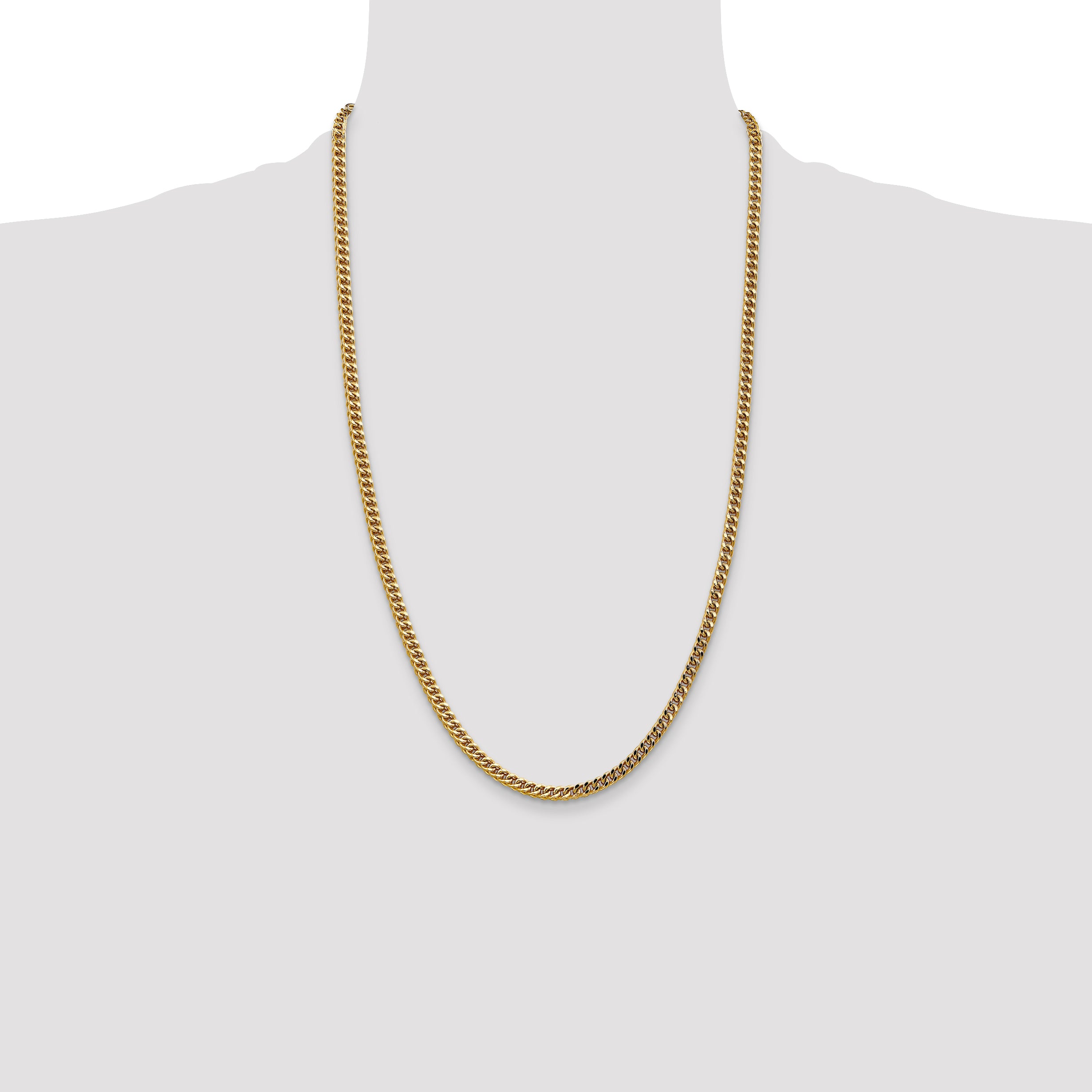 14k 3.7mm Semi-Solid Franco Chain
