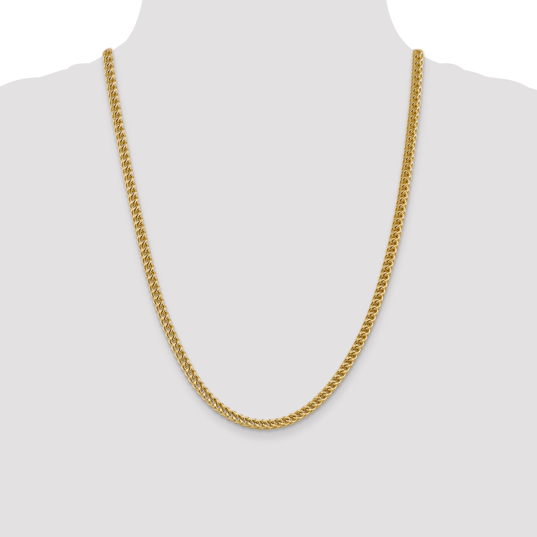 14k 4.5mm Semi-Solid Franco Chain