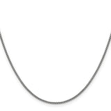 14k White Gold 1.5mm Semi-Solid Round Box Chain