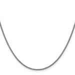 14k White Gold 1.5mm Semi-Solid Round Box Chain