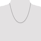 14k White Gold 1.5mm Semi-Solid Round Box Chain
