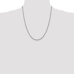 14k White Gold 1.5mm Semi-Solid Round Box Chain