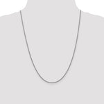 14k White Gold 1.5mm Semi-Solid Round Box Chain