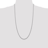 14k White Gold 1.5mm Semi-Solid Round Box Chain
