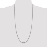 14k White Gold 1.5mm Semi-Solid Round Box Chain