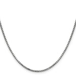 14k White Gold 1.75mm Semi-Solid Round Box Chain