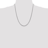 14k White Gold 1.75mm Semi-Solid Round Box Chain