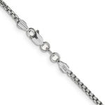 14k White Gold 1.75mm Semi-Solid Round Box Chain