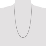 14k White Gold 1.75mm Semi-Solid Round Box Chain