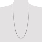 14k White Gold 1.75mm Semi-Solid Round Box Chain