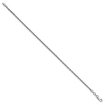 14k White Gold 1.75mm Semi-Solid Round Box Chain