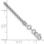 14k White Gold 1.75mm Semi-Solid Round Box Chain