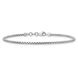 14k White Gold 1.75mm Semi-Solid Round Box Chain