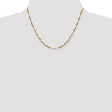 14k 1.5mm Semi-Solid Round Box Chain