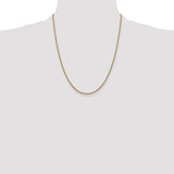 14k 1.5mm Semi-Solid Round Box Chain