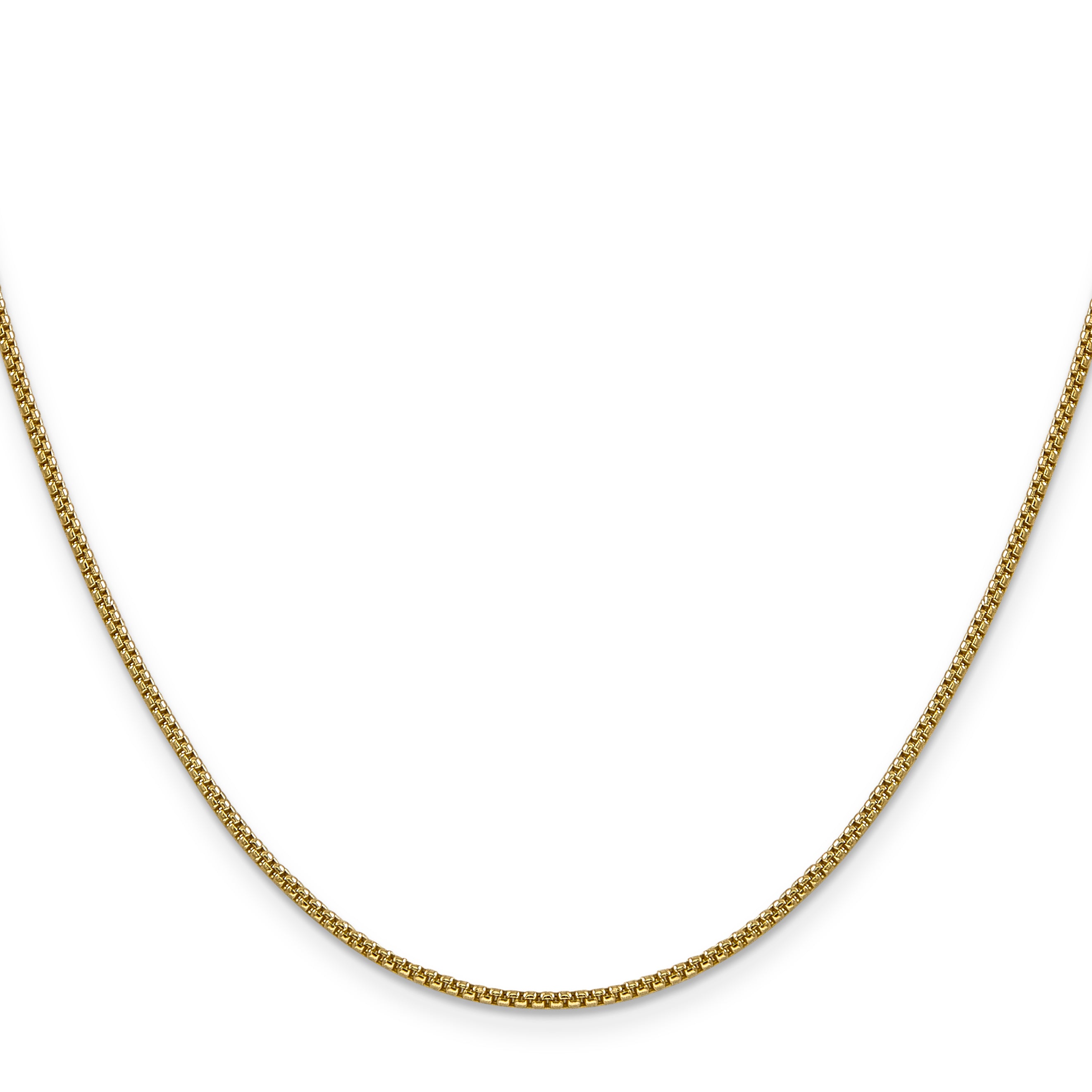 14k 1.5mm Semi-Solid Round Box Chain