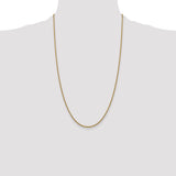 14k 1.5mm Semi-Solid Round Box Chain